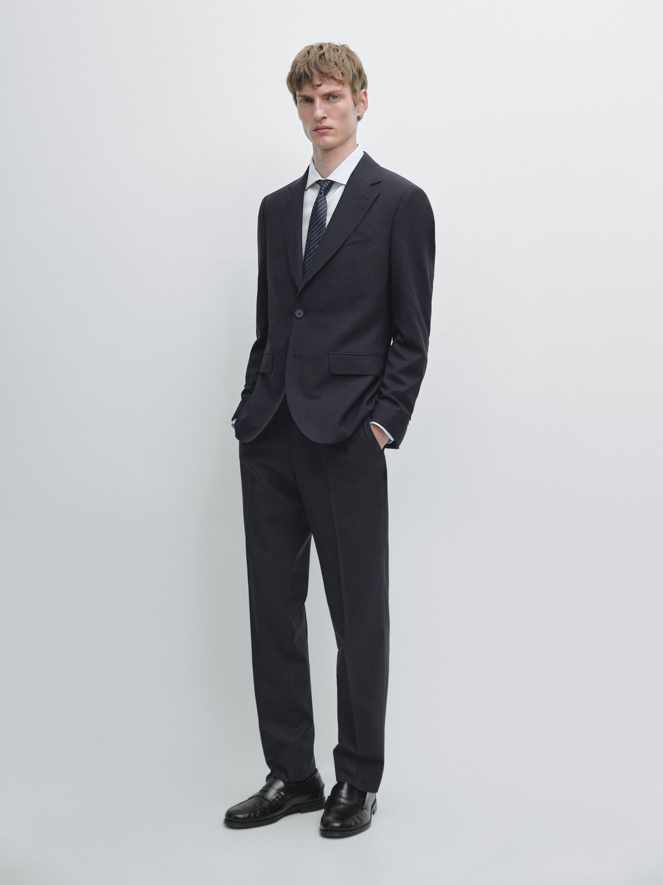 Cool wool blend suit blazer